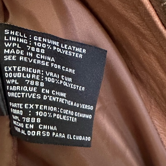 Michael Kors tan leather jacket Ladies S - Picture 5 of 7